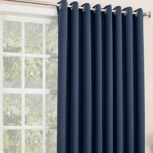 Sun Zero Easton Extra-Wide Blackout Sliding Patio Door Curtain Panel 100''x84''